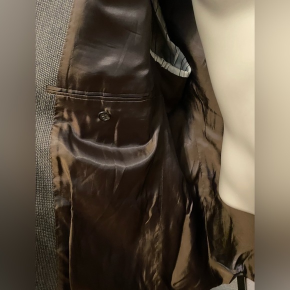 LAUREN RALPH LAUREN Multi Brown Houndstooth BLAZER SUIT COAT JACKET 46R - Picture 6 of 16